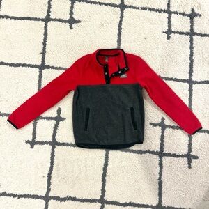 Eddie Bauer Red and Black Fleece Pullover